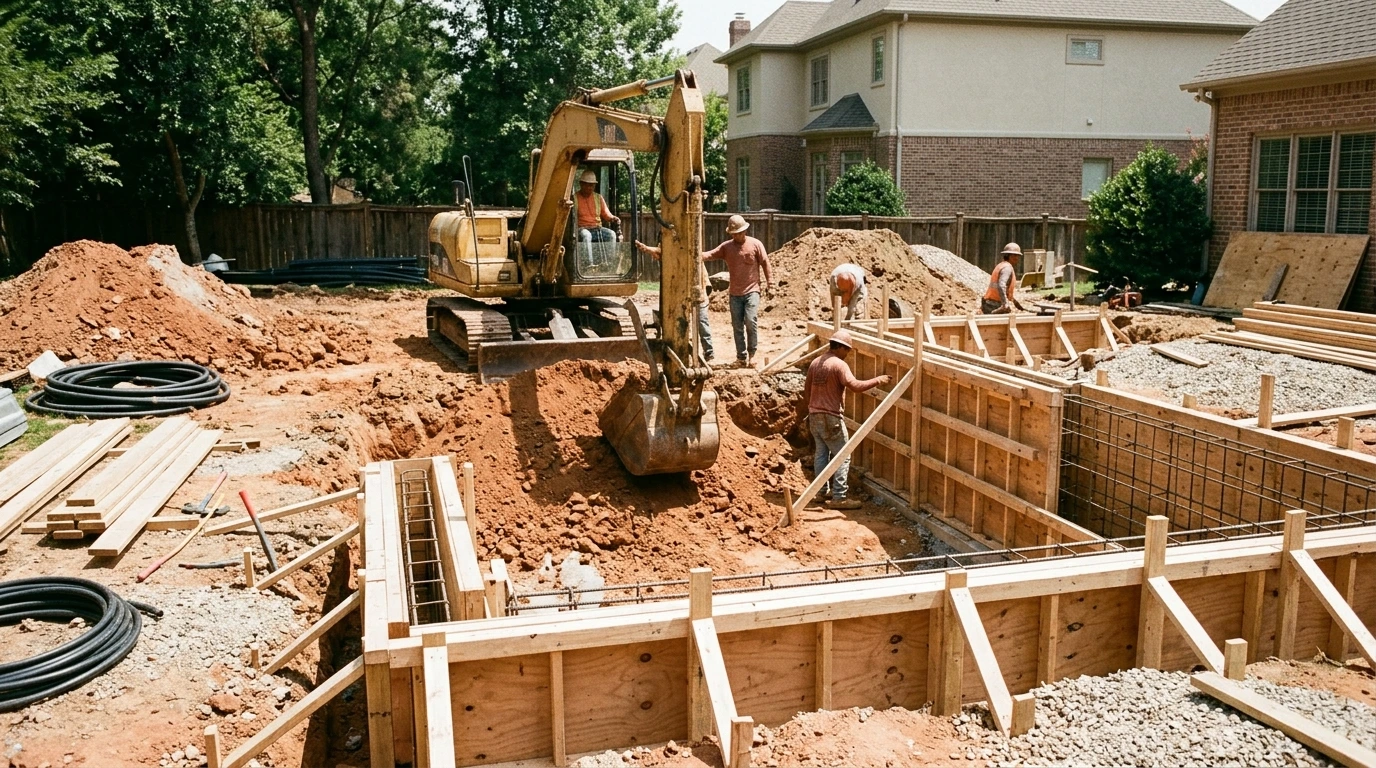 Construction d'une piscine