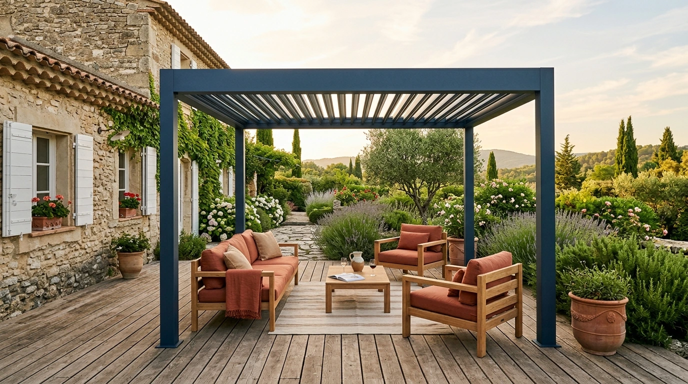 Terrasse en bois et pergola