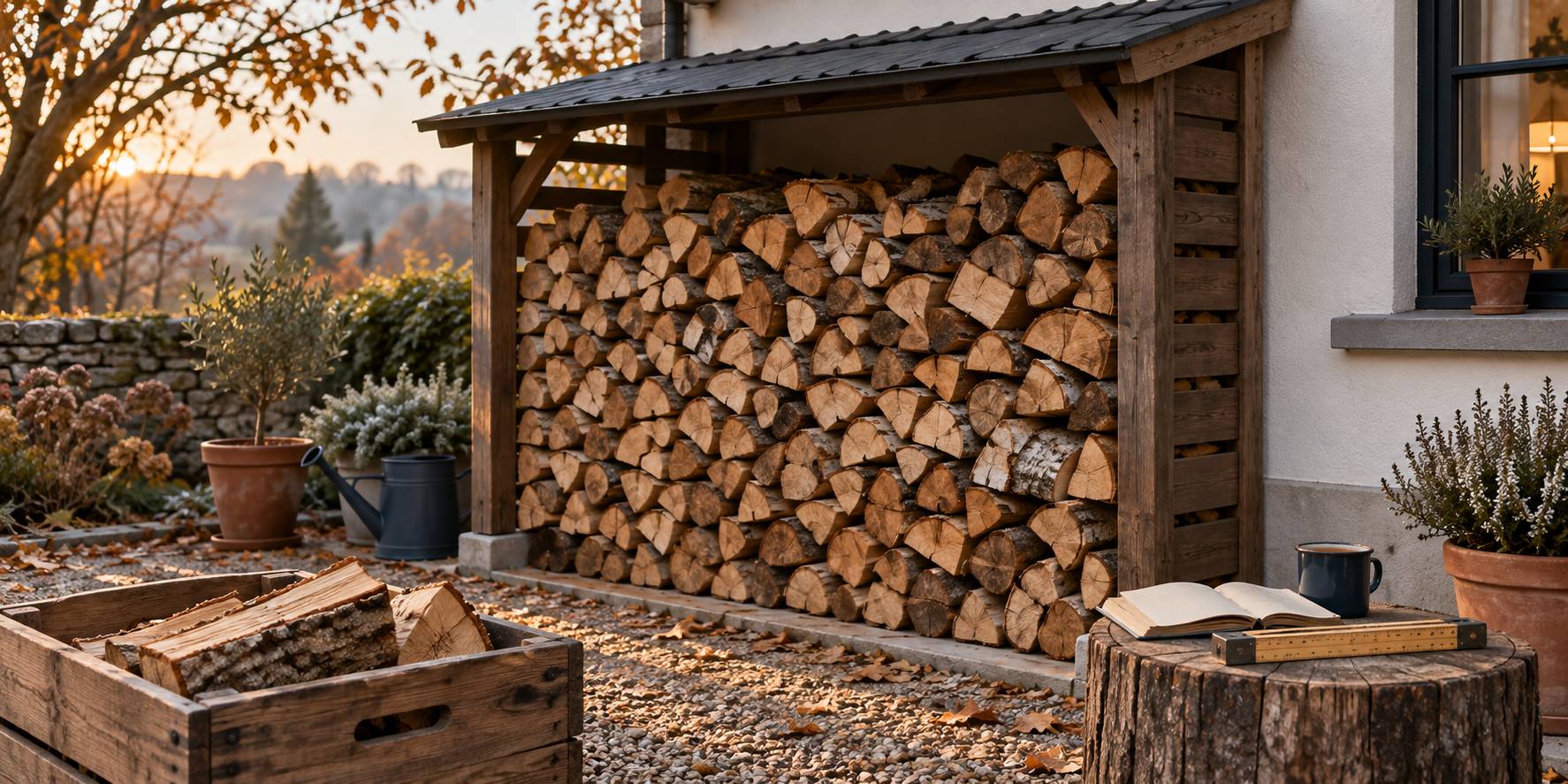 Illustration éditoriale du sujet : Tarifs livrés pour un stère de bois de 50 cm en mi-novembre 2024 : quelle fourchette de prix ?